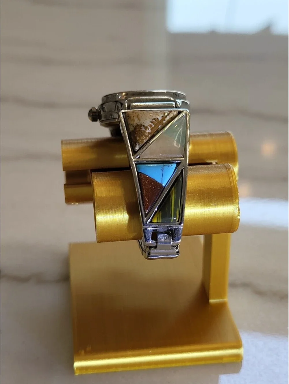 Vtg Wincci Womans Watch w Stones New Batt.Silvertone Stretch Bracelet 20mmWorks